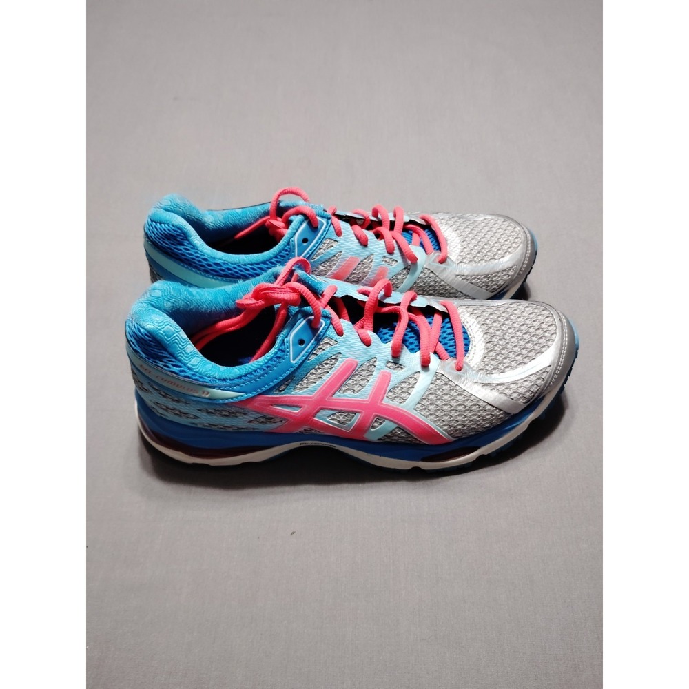 ASICS Gel‑Cumulus‎ 17 Women’s Size 9.5 Running Shoes Silver Pink Blue Athletic